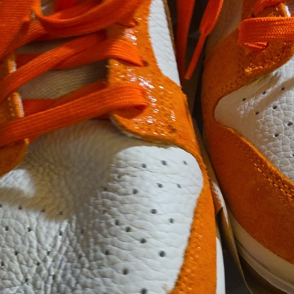 Nike SIZE 12 M size 14.5 W Nike Dunk Low Cracked Orange DS NEW FN7773-001 - Picture 4 of 8